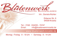 Visitenkarte Bl�tenwerk